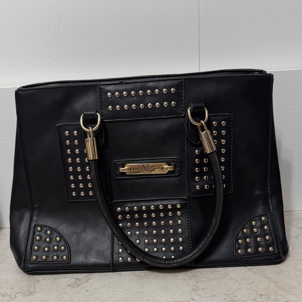 19V69 black Studded Handbag